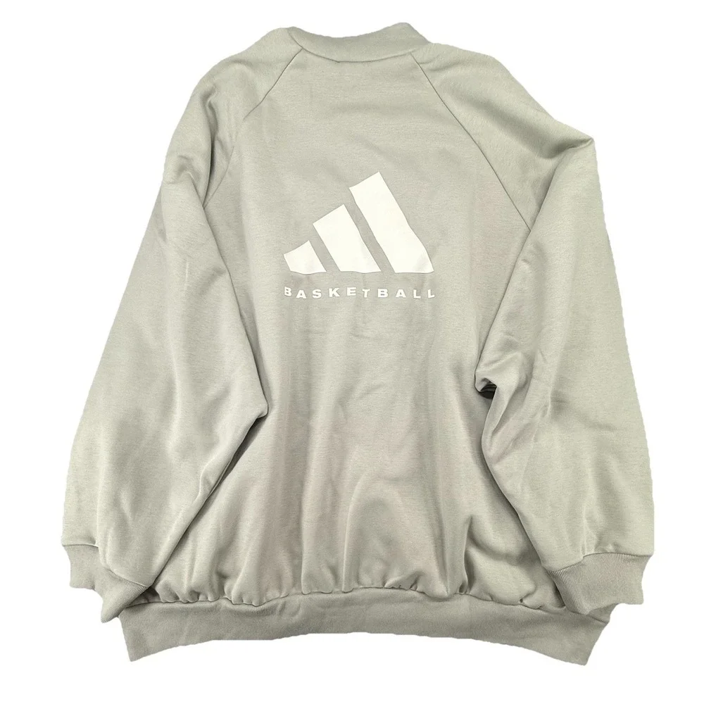 Adidas Mens Track Jacket 3XL Metal Grey HN9269 Oversized Sport Basketball‎